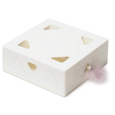 Jouet Électronique Automatique pour Chats avec Plume Remplacement - Cadeau pour Chat d'Intérieur