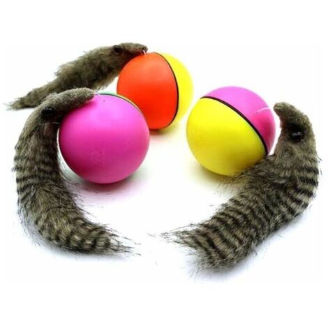 Jouet électronique, Chien de Compagnie Chien Chat électrique Beaver Weasel Jouet Rouleau Jump Ball Jouet Chiot Chien drôle Jouet en Mouvement pour Chien Chat