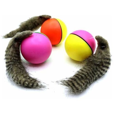 Jouet électronique, Chien de Compagnie Chien Chat électrique Beaver Weasel Jouet Rouleau Jump Ball Jouet Chiot Chien drôle Jouet en Mouvement pour Chien Chat