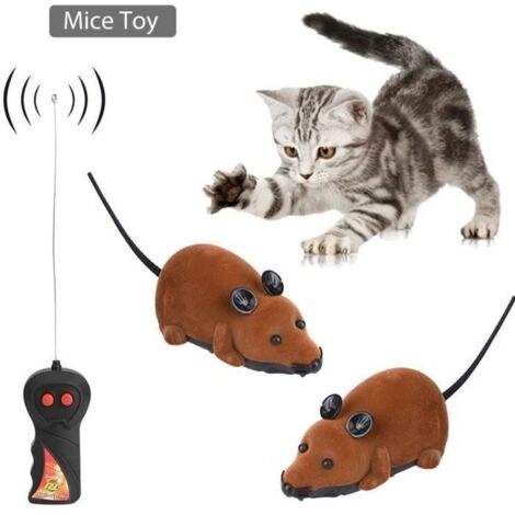 Jouet électronique - VGEBY - Souris télécommandée - Marron - 2 modes - Contrôle jusqu\'à 7,5 m