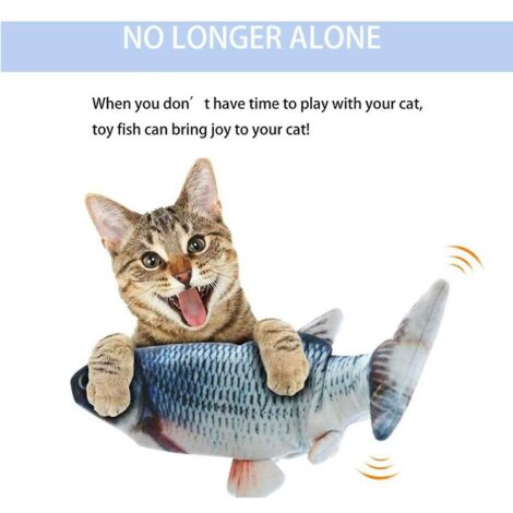 Jouet électronique vibrant et dansant automatique de 30 cm à l'herbe à chat - Rechargeable par USB