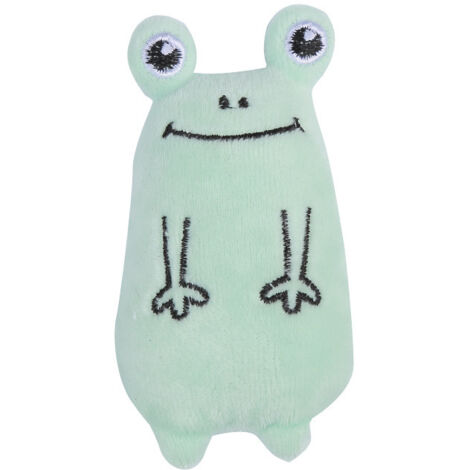 Jouet en peluche à l'herbe à chat pour chat Jouet à mâcher interactif amusant pour chaton Jouet à mâcher pour chat Grenouille