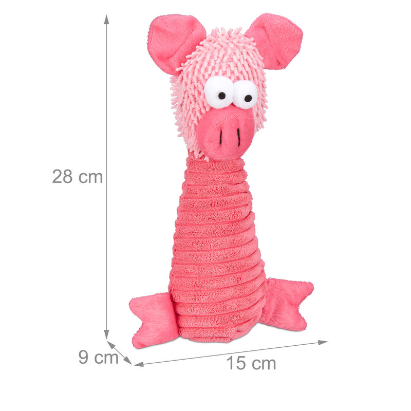 peluche chien rose