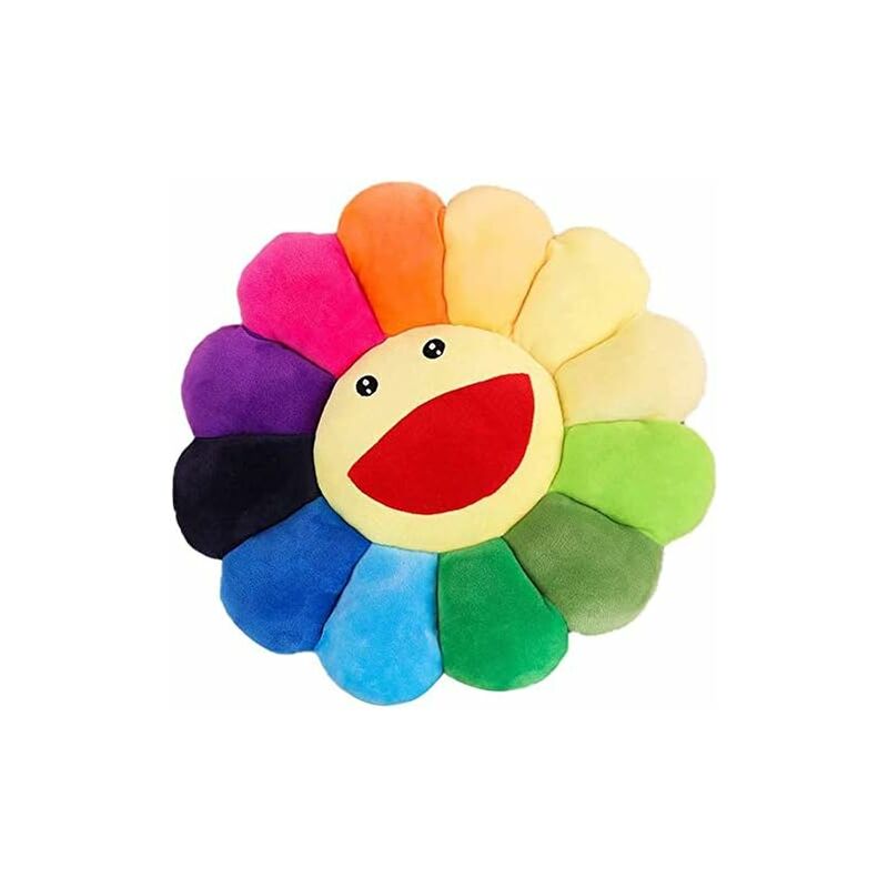 Csparkv - Jouet en Peluche Fleur De Soleil, Oreiller en Peluche Tournesol Coloré Coussin de Canapé en Peluche Coussin Doux Et Confortable Coussin