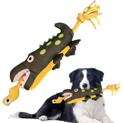 Jouet en peluche pour chien - Jouet à mâcher avec crocodile et canard -