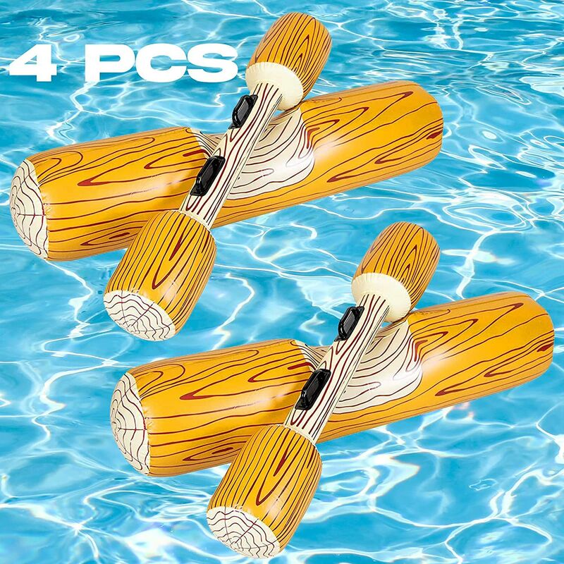 Jouet Flottant Gonflable, 4 Pcs Radeaux pour Flotter Jouets De RangéE avec Canoë Et Pagaies Jouets Flottants pour Adultes pour L'éTé Piscine FêTe