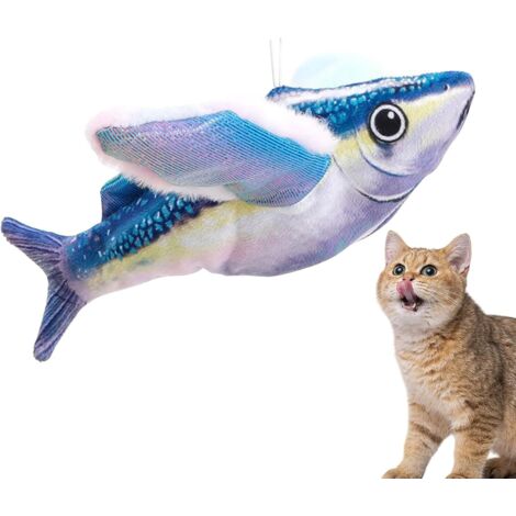 Jouet Gazouillant pour Chat d'Intérieur,Poisson Sonore