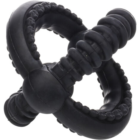 Jouet Gladiator Cross balle Noir 16.5 cm pour chien - Flamingo