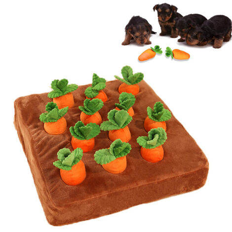 Jouet intelligent pour chien - Jouet interactif en peluche - Tapis à renifler - Jouet à mâcher et à renifler - Soulage le stress - Puzzle pour animaux de compagnie