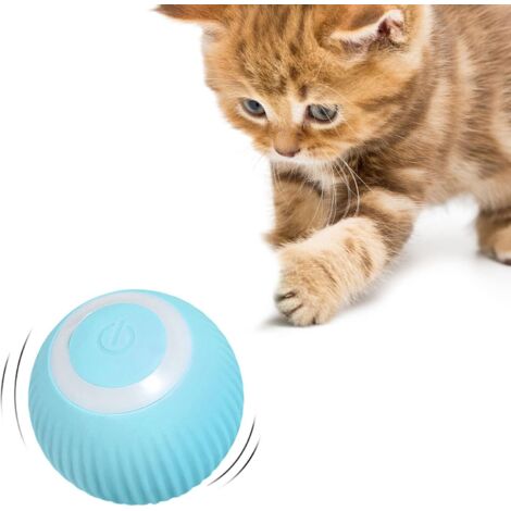 Jouet interactif de chat de balle avec la lumière LED, jouet interactif de chat d'autorotation de 360 degrés, jeu de chat de balle rechargeable d'USB, jeu de chat, jouet de chat de balle 1pc (boule de