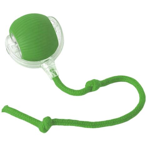 Jouet interactif électrique pour animaux de compagnie, balle roulante automatique, fausse queue, vert (comme sur la photo)