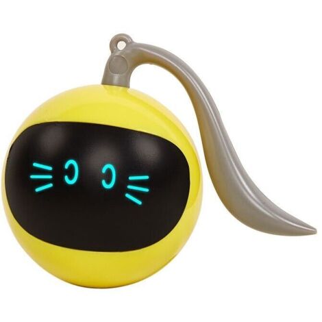 Jouet interactif intelligent pour chat avec LED colorée et balle rotative automatique rechargeable par USB
