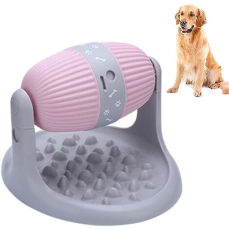Jouet interactif intelligent pour chiens et chats, puzzle alimentaire à hauteur réglable - Distributeur de croquettes lent et entraînement anti-anxiété pour animaux de petite et moyenne taille