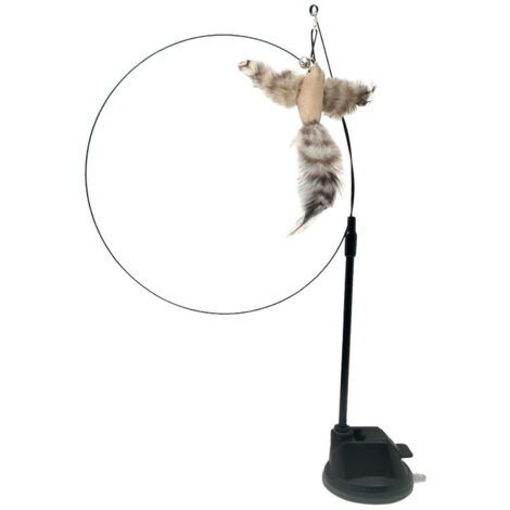 Jouet interactif intelligent pour oiseaux avec ventouse stable pour chats