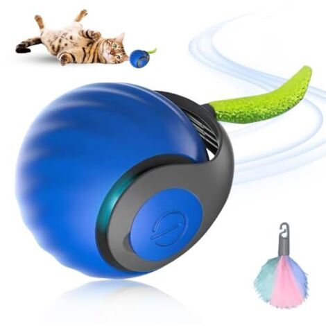 Jouet Interactif pour Chat, 2026 Nouveau Speedy Tail 2.0 Chat Jouets pour Chats, avec Queue en Peluche Jouet pour Chien Balle Interactive Chat Chien (1 PCS Bleu)