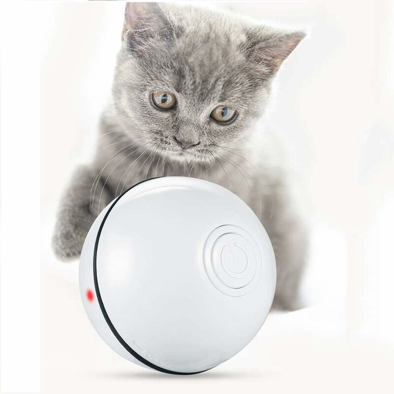 

Jouet interactif pour chat boule de chat lumineuse avec lumière LED et batterie rechargeable USB, boule rotative à 360 degrés pour chiots de chat