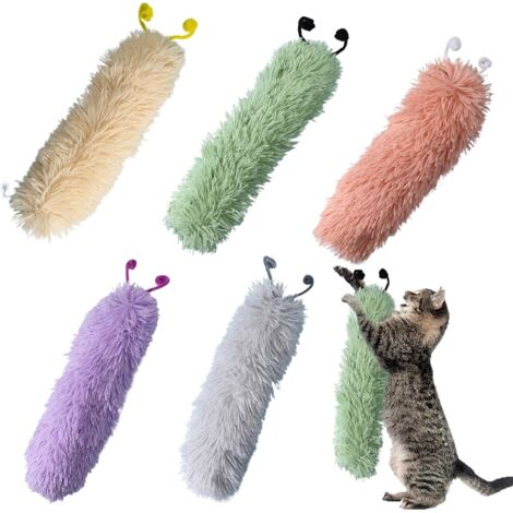 Jouet Interactif pour Chat - Peluche à Cataire en Forme de Chenille -
