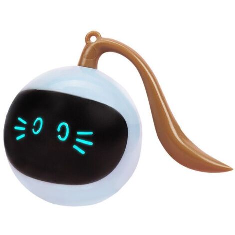 Jouet interactif pour chat, rotation à 360 degrés, capteur de mouvement, rechargeable par USB, bleu