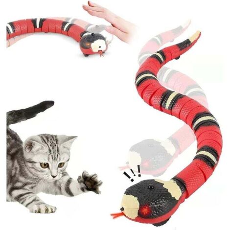 Jouet interactif pour chat, serpent à détection intelligente, en mouvement, rechargeable détecte automatiquement les obstacles et l'évasion