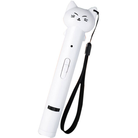 Jouet interactif pour chat : stylo à plume rechargeable infrarouge USB-C avec clochette et bâtonnet à plume. Soulage l'ennui des chatons et chats.
