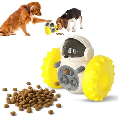 Jouet interactif pour Chien Jeu Intelligence, Jouet Chien Occupation Balle Indestructible, Distributeurs de Nourriture, Mangeoire Alimentation Lente, Drainer l'énergie & ralentir l'alimentation