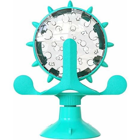 Jouet interactif Qui fuit pour Petits Chiens Original Slow Cats Feeder Drôle de Roue de Chien Accessoires de Produits pour Animaux de Compagnie (Color : Blue)