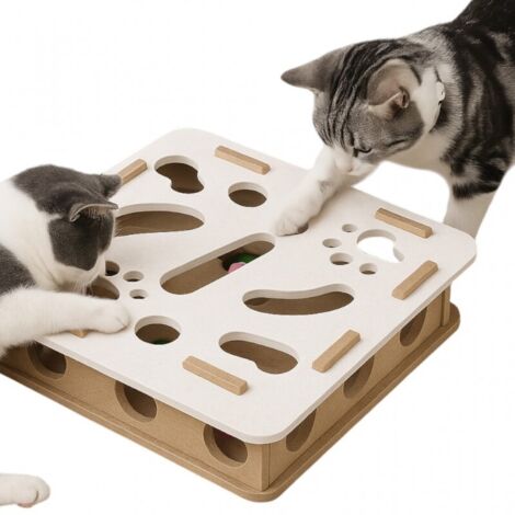 Jouet logique en feutrine pour chats, balles à clochettes, labyrinthe, pour l'exercice KOT28