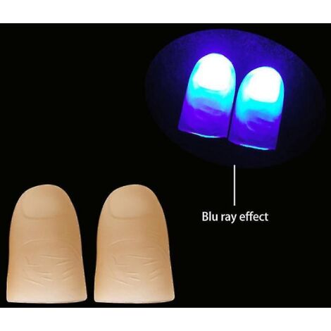 Jouet lumineux magique pour les pouces, pouces lumineux, LED clignotantes, tour de magie, lumière bleue