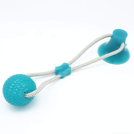 Jouet molaire multifonction pour animaux de compagnie, balle rebondissante avec ventouse puissante, nettoyage durable des dents