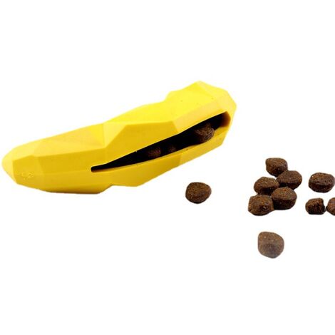 Jouet Original Rebondissant Distributeur de Friandises et Croquettes(Banana) Balle Indestructible Anti Stress Interactif pour Chien et Chats Lavable Lave Vaisselle-HARRY