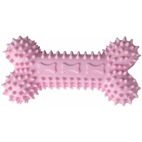 Jouet os pour chiot TPR Rose : 11 cm