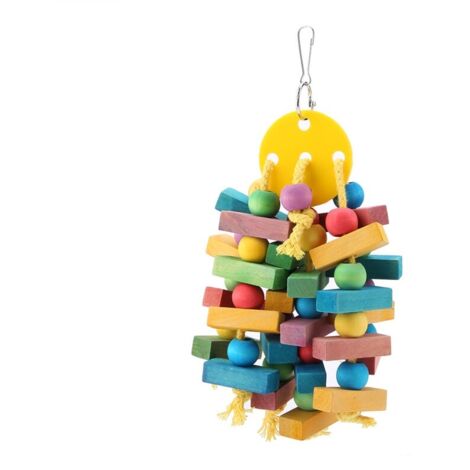 Jouet perroquet, jouets pour oiseaux, jouet suspendu en bois, balanoire pour perroquets, adapté aux perroquets et aux oiseaux