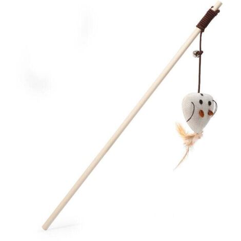 Jouet pour animal de compagnie Jouet pour chat Jouet pour chat Jouet pour chat en forme de bâton Jouet interactif pour chat Jouet pour chat en forme de baguette Jouet pour chat en lin Plume d'oiseau I