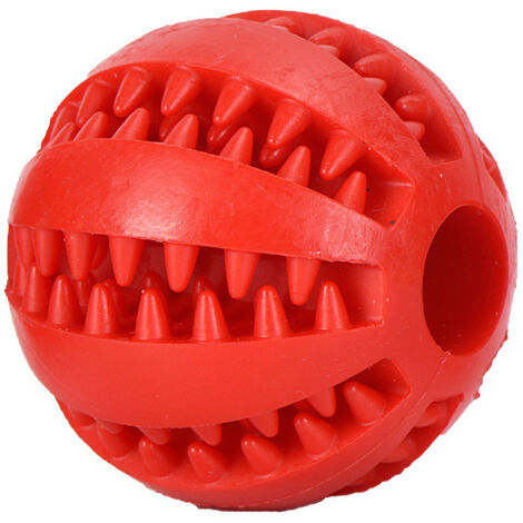 Jouet pour animaux de compagnie, boule de dentition en caoutchouc, jouet pour chien, résistant aux morsures et aux fuites, boule de pastèque, brosse à dents pour animaux de compagnie, 7cm