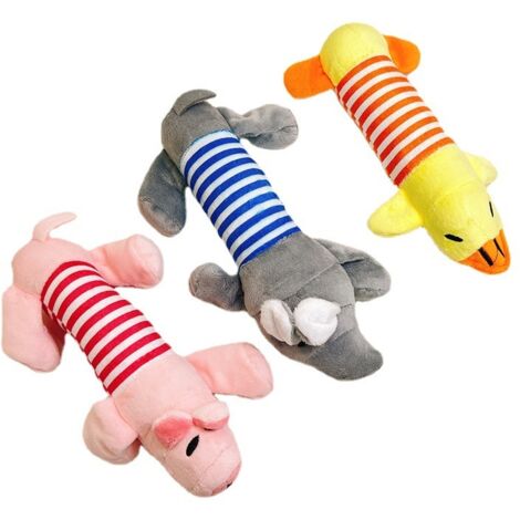 Jouet pour animaux de compagnie en forme de cochon avec sons, résistant aux morsures, soulage le grincement des dents chez les chiens