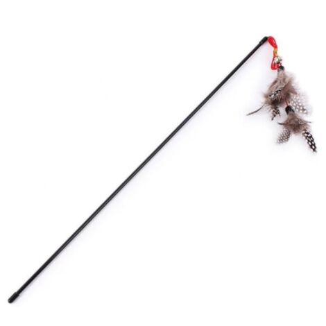 Jouet pour chat avec plumes brunes
