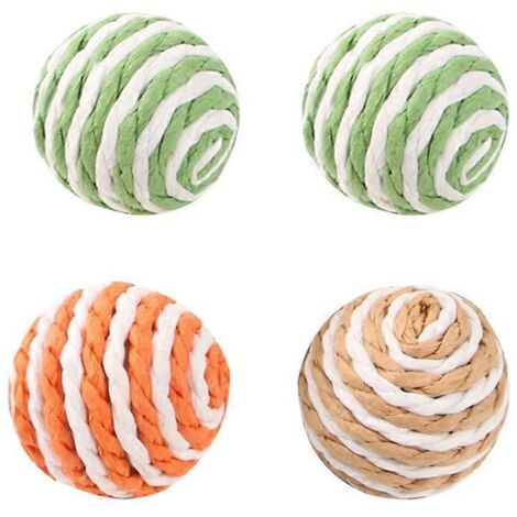 Jouet pour chat, balles rebondissantes artisanales colorées, jouet pour chaton avec grelot en peluche, lot de 2.