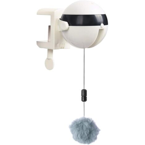 Jouet pour chat blanc, flottant, électrique et rotatif avec balle