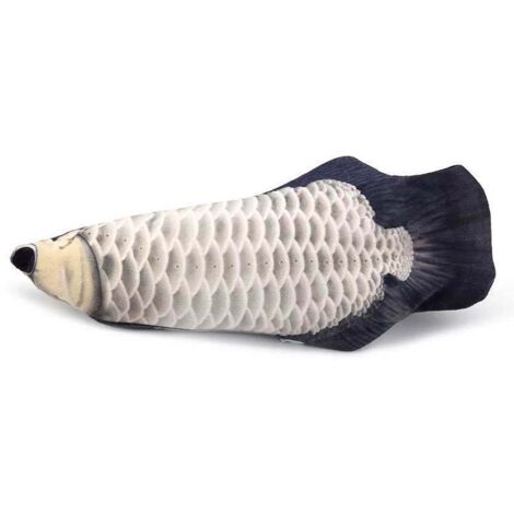 Jouet pour chat en forme de poisson flottant - 4 types de poissons au choix - Jouet sportif pour chaton, jouet interactif en peluche pour chat, jouet sportif amusant pour chat Carpe rouge
