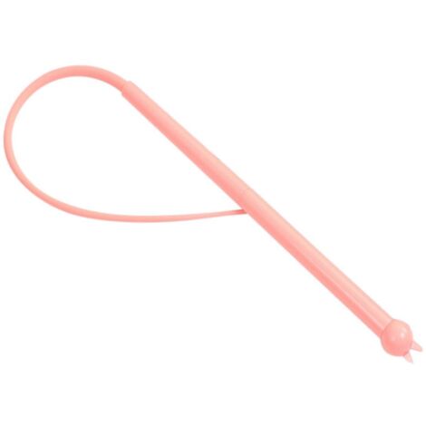 Jouet pour chat en forme de queue de souris, bâtonnet amusant en silicone rose