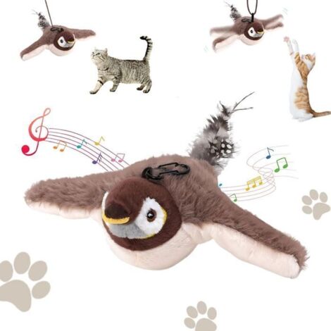 Jouet pour Chat en Forme D\'oiseau, Jouet Chat Interactif Oiseau Battant, Jouet Interactif pour Chat, Oiseau Gazouillant Simulé