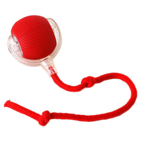 Jouet pour Chat Interactif Automatique, Balle Intelligente à Poursuite Rapide, Idéal pour Chats d'Intérieur Actifs - Version Rouge