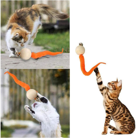 Jouet pour chat [Kitty Toy] + [Bell Toy] + [Balle à cloche] + [Multicolore]