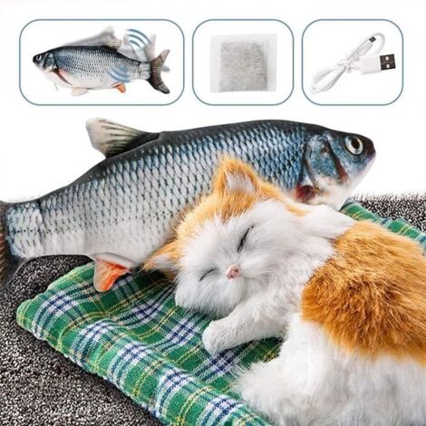 Jouet pour Chat - Noname - Poisson en Mouvement - USB Rechargeable - Lavable - 28cm
