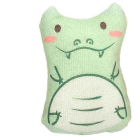 Jouet pour chat rempli d'herbe à chat, sûr, améliore l'humeur, sain, durable, crocodile en C, idéal pour mâcher et jouer.