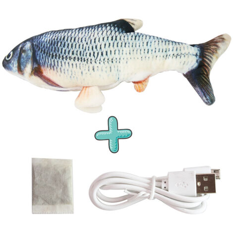 Jouet pour chat simulation poisson, poisson électrique, jouet pour chat avec herbe à chat