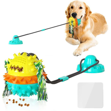 Jouet pour chien avec ventouse, interactif et indestructible à mâcher.