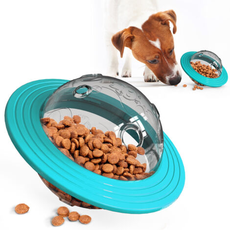 Jouet pour Chien Balle - Balle de Nourriture pour Chien, Dog Tumbler Ball, Jouet à Macher, Jouet pour Animal Domestique Balle distributrice de friandises pour Chien Balle (Bleu)