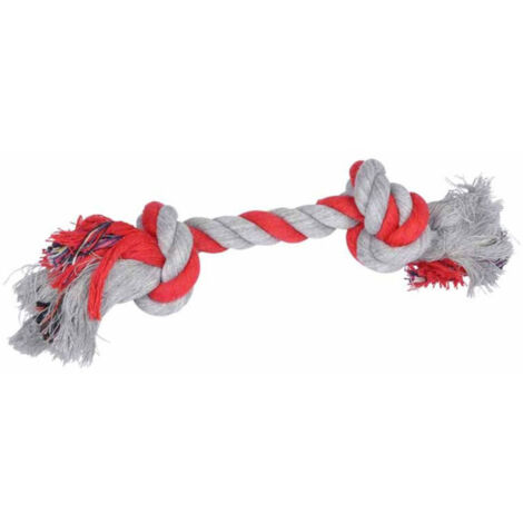 Jouet pour Chien "Corde 2 Nœuds" 17cm Multicolore