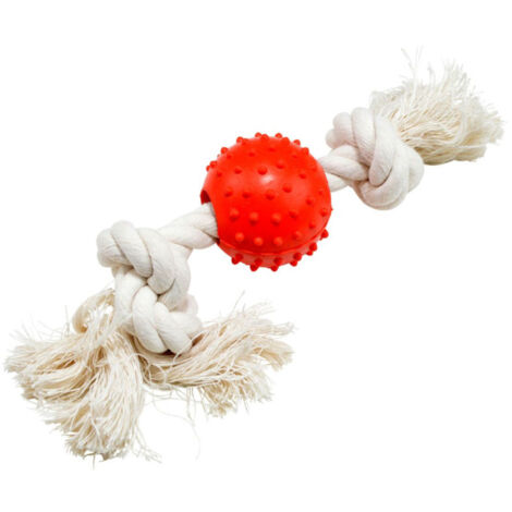 Jouet pour Chien "Corde & Balle" 33cm Naturel